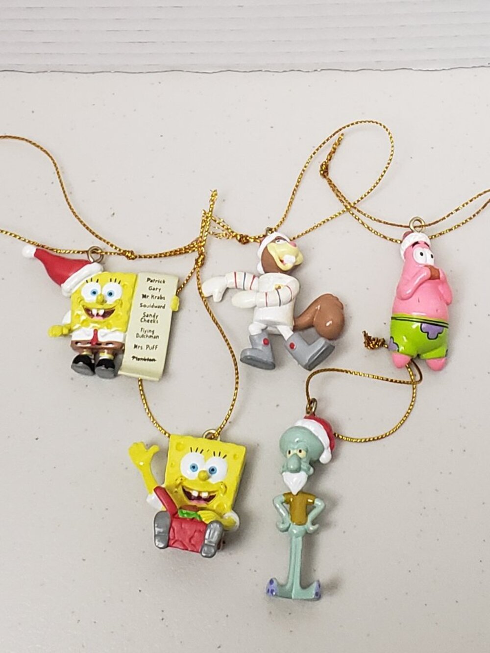 SpongeBob SquarePants 2003 Mini Christmas Ornaments Set of 5